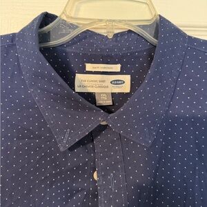 Old Navy Men's Navy Polka Dot Shirt